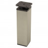 StrongLegs furniture leg FA009, 150Rmm, imitation stainless steel/black plastic