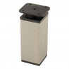 StrongLegs furniture leg FA009, 100Rmm, imitation stainless steel/black plastic
