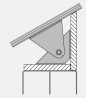 SEVROLL 222650 cabinet floor holder for sloping ceilings