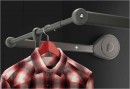 VIBO ASSA 750/1250mm Pull-down wardrobe rail, grey