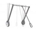 VIBO ASSA 750/1250mm Pull-down wardrobe rail, grey