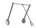 VIBO ASSA 750/1250mm Pull-down wardrobe rail, grey
