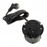 LEGRAND Disq60 recessed socket 1x230V, black/metal + 2m power cable