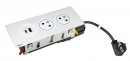 K- LEGRAND Disq'In 2x 230V + 1x USB A/C, white/white