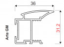 SEVROLL 05788 Arte GM 18 mounting bar 18mm 2.7m silver