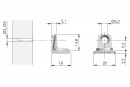IF shelf support PK2 PRO 18/19 mm body part, black nickel