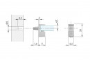 IF-Grace shelf support for glass 8mm, chrome, 5mm