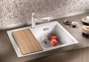 BLANCO 523047 Sink Pleon 8 white InFino without eccentric Silgranit PuraDur