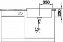 BLANCO 523044 Sink Pleon 8 gray rock InFino without eccentric Silgranit PuraDur