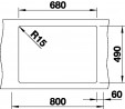 BLANCO 523044 Sink Pleon 8 gray rock InFino without eccentric Silgranit PuraDur
