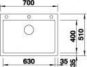 BLANCO 523043 Sink Pleon 8 anthracite InFino without eccentric Silgranit PuraDur
