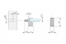 IF-Grace shelf support for glass 5 - 6mm, nickel, 5mm