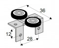 SEVROLL 05689 GM 18 top trolley frameless symmetrical - 2 pcs
