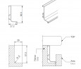 TULIP Gola door J profile 4,1m stainless steel imitation
