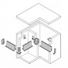 TULIP Gola door J profile 4,1m stainless steel imitation