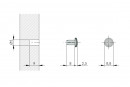 IF-damper door screw 5mm Bi-material gray height 2.5mm