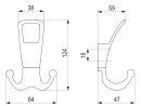 TULIP Hook Ener XL brushed nickel + screws