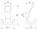 TULIP Hook Ener matte black + screws