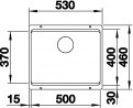 BLANCO 522234 Sink ETAGON 500-U tartufo without eccentric Silgranit InFino