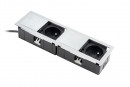 VersaHit Mono combi 2x230V, brushed aluminium