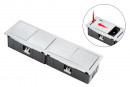 VersaHit Mono combi 2x230V, brushed aluminum, Schuko