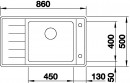 BLANCO 523001 Sink Andano XL 6S-IF Compact stainless steel InFino with eccentric