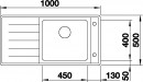 BLANCO 522999 Andano XL 6S-IF InFino stainless steel sink with eccentric