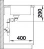 BLANCO 522985 Sink Andano 400/400-IF stainl.steel InFino silk gloss no handle