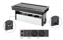 VersaFlap dual 2.0, 2x 230V, 2x RJ45, 1x USB A/C, matte black