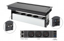 VersaFlap Mono 2.0, 3x 230V, 2x RJ45, 1xHDMI, 1xUSB A/C, 1xUSB data, matte black