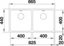BLANCO 522985 Sink Andano 400/400-IF stainl.steel InFino silk gloss no handle