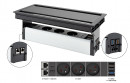 VersaFlap dual 2.0, 3x 230V, 2x RJ45, 1xHDMI, 1xUSB A/C, 1xUSB data, black matte