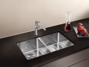 BLANCO 522983 Sink Andano 340/340-U stainl.steel InFino silk gloss no handle