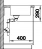 BLANCO 522981 Sink Andano 340/340-IF stainl.steel InFino silk gloss no handle