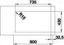 BLANCO 522981 Sink Andano 340/340-IF stainl.steel InFino silk gloss no handle