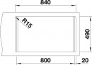 BLANCO 521663 Sink Divon II 8-IF stainl.steel silk gloss InFino no eccentric