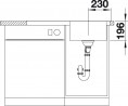 BLANCO 521658 Sink Divon II 45S-IF stainl.steel silk gloss InFino with eccent.