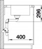 BLANCO 521657 Sink Divon II 45S-IF stainl.steel silk gloss InFino with eccent.