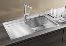 BLANCO 521657 Sink Divon II 45S-IF stainl.steel silk gloss InFino with eccent.
