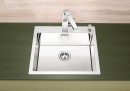 BLANCO 521633 Sink Claron 500-IF/A stainless steel InFino silk gloss with handle