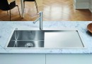 BLANCO 521626 Claron 5 S-IF stainless steel InFino silk gloss sink with handle
