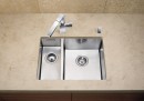 BLANCO 521609 Sink Claron 340/180-U stainl.steel InFino silk gloss no handle