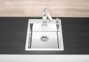 BLANCO 521632 Sink Claron 400-IF/A stainless steel InFino silk gloss with handle