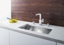 BLANCO 521581 Sink Claron 700-U stainless steel InFino silk gloss without handle