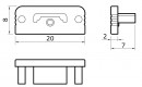 StrongLumio end caps for profile Surface 10 gen2, white, (pair)