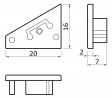 StrongLumio end parts for Corner 10 gen2 bar gray (pair)