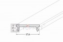 StrongLumio cover strip F for LED profile snap-on translucent 2000mm