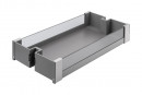 K-VIBO Food container ROLL gray bottom/glass sides chrome 300/1760-2200