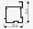 SEVROLL 04832 Pax XL mounting rail 3m black mat