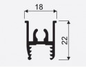 SEVROLL 05944 Upper guide bar, 3m,  matte white